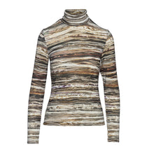 Load image into Gallery viewer, Print Long Sleeve Knit Polo Neck Jumper