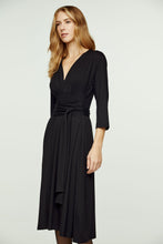 Load image into Gallery viewer, Black Empire Line Dress with Belt