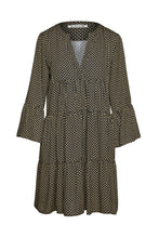 Load image into Gallery viewer, Print Viscose Gathered Seams Dress