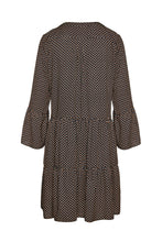 Load image into Gallery viewer, Print Gathered Seams dress with Bell Sleeves