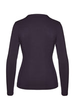 Load image into Gallery viewer, Ink Long Sleeve Faux Wrap Top in Stretch Jersey Sustainable Fabric