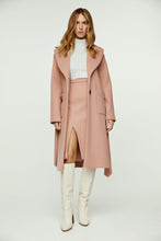 Load image into Gallery viewer, Salmon Colour Faux Mouflon Pencil Skirt