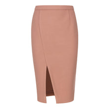 Load image into Gallery viewer, Salmon Colour Faux Mouflon Pencil Skirt