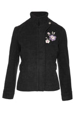 Load image into Gallery viewer, Dark Grey Short Mouflon Jacket with Belt Detail