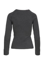 Load image into Gallery viewer, V Neckline Dark Grey Print Top