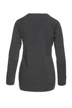 Load image into Gallery viewer, Round Neckline Dark Grey Print Top