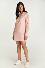 Load image into Gallery viewer, Pink Hooded Mini Dress