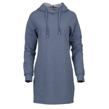 Load image into Gallery viewer, Indigo Mélange Hooded Mini Dress