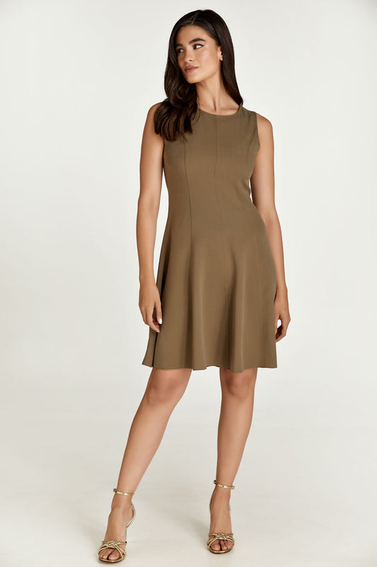 Olive Colour Cloche Dress
