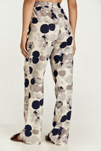 Load image into Gallery viewer, Grey Print Linen Style Wide Leg Pants