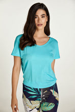 Load image into Gallery viewer, Turquoise Drape Back Top