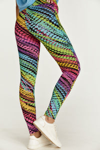 Lilac Multi-Coloured Print Leggings