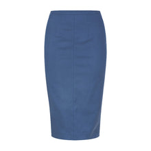 Load image into Gallery viewer, Navy Fitted Midi Skirt