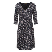 Load image into Gallery viewer, Print Faux Wrap Wool Dress