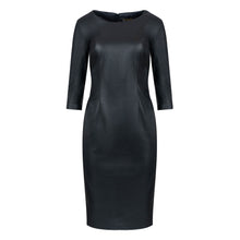 Load image into Gallery viewer, Black Stitch Detail Fitted Dress