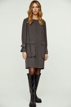 Load image into Gallery viewer, Dark Grey Pocket Detail Tencel Dress
