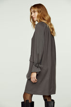 Load image into Gallery viewer, Dark Grey Pocket Detail Tencel Dress