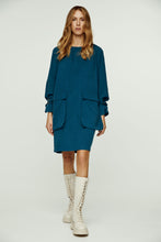 Load image into Gallery viewer, Petrol Blue Pocket Detail Tencel Dress