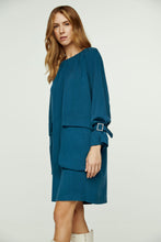 Load image into Gallery viewer, Petrol Blue Pocket Detail Tencel Dress