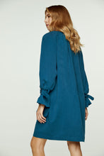 Load image into Gallery viewer, Petrol Blue Pocket Detail Tencel Dress