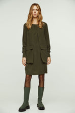 Load image into Gallery viewer, Khaki Pocket Detail Tencel Dress