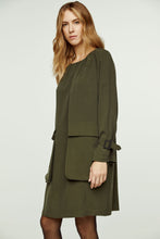 Load image into Gallery viewer, Khaki Pocket Detail Tencel Dress