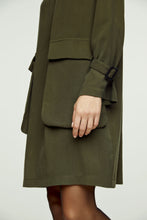 Load image into Gallery viewer, Khaki Pocket Detail Tencel Dress