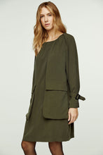 Load image into Gallery viewer, Khaki Pocket Detail Tencel Dress