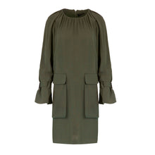 Load image into Gallery viewer, Khaki Pocket Detail Tencel Dress
