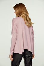 Load image into Gallery viewer, Pink Knit Handkerchief Hem Top