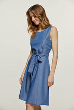 Load image into Gallery viewer, Sleeveless Dress with Belt and Button Detail