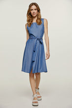 Load image into Gallery viewer, Sleeveless Dress with Belt and Button Detail