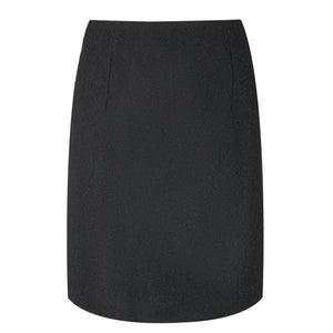 Black Boucle Wool Coat Fabric Mini Skirt