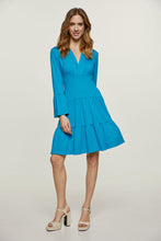 Load image into Gallery viewer, Turquoise Jersey Tiered Dress