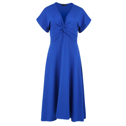 Royal Blue Knot Detail Midi Dress