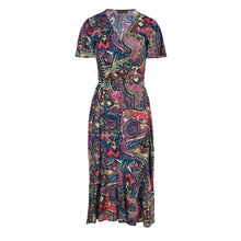 Load image into Gallery viewer, Print Ruffle Detail Wrap Dress