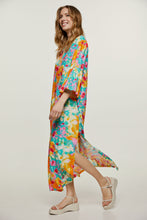 Load image into Gallery viewer, Abstract Floral Kaftan Style Dress