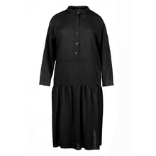 Load image into Gallery viewer, Oversized Black Dress with Buttons