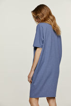Load image into Gallery viewer, Blue Mélange Batwing Dress