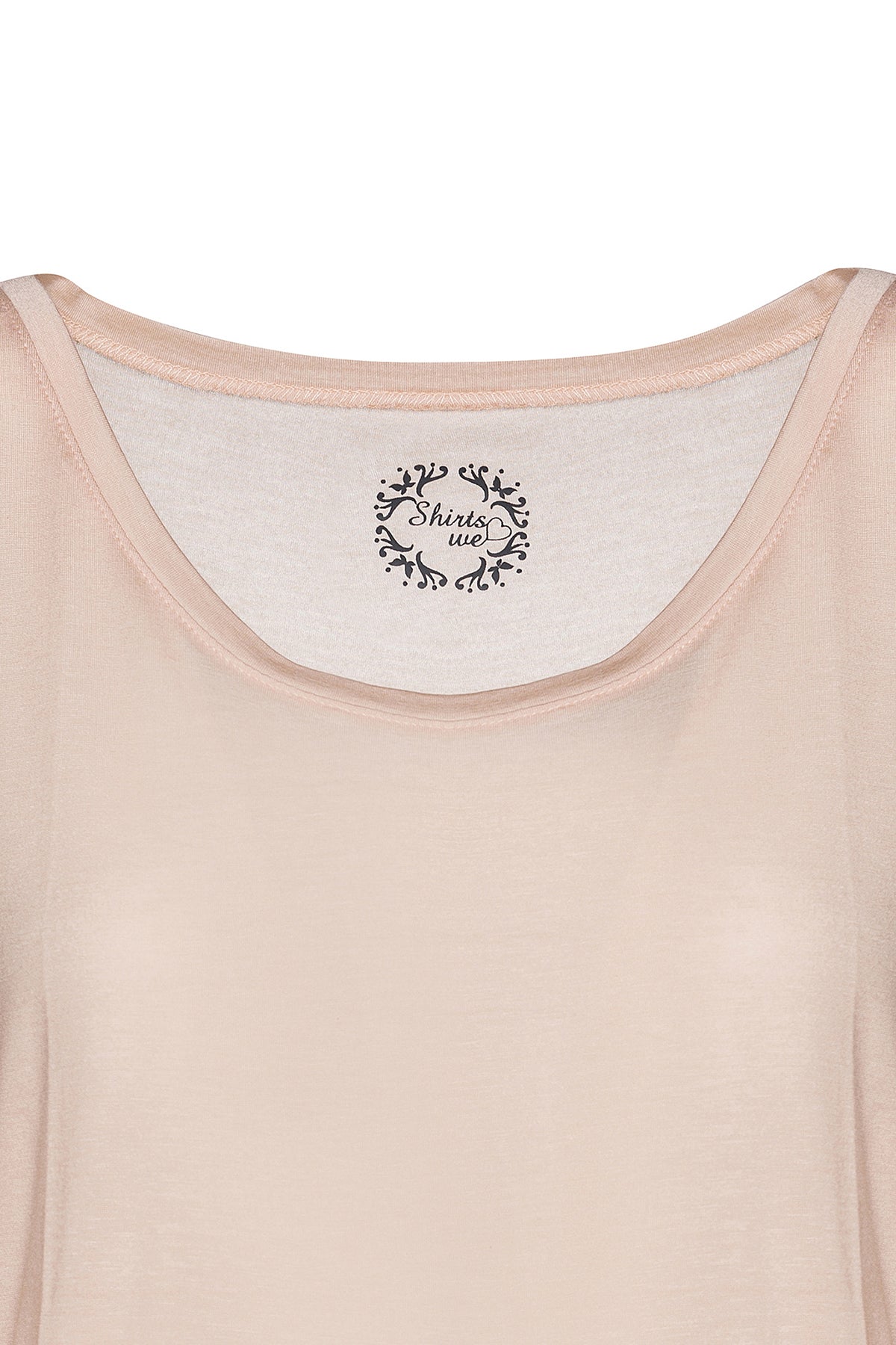 Conquista Μπλούζα Longline Casual Μακρυμάνικη Στρογγυλή Λαιμόκοψη Μονόχρωμη Micromodal Κασμίρ Μπεζ MA-241-52