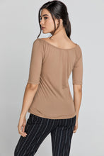 Load image into Gallery viewer, Short Sleeve Light Brown Top
