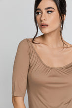 Load image into Gallery viewer, Short Sleeve Light Brown Top