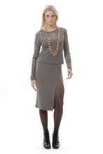Load image into Gallery viewer, Slit Stretch Midi Skirt