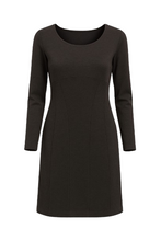 Load image into Gallery viewer, Long Sleeve Jersey Punto di Roma Fitted Dress with Seam Detail