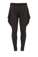 Load image into Gallery viewer, Black Jersey Harem Style Pants with Pockets