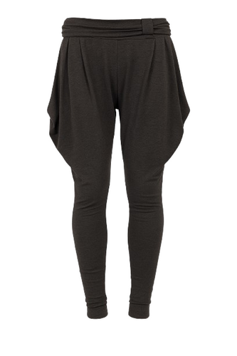 Black Jersey Harem Style Pants with Pockets