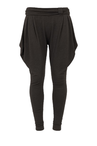 Black Jersey Harem Style Pants with Pockets