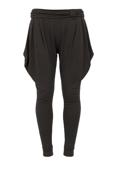 Black Jersey Harem Style Pants with Pockets