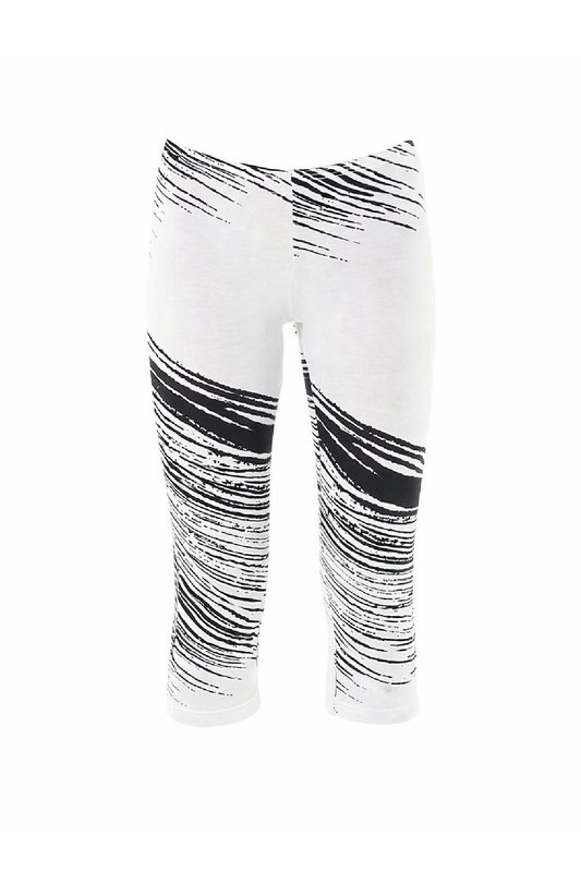 Conquista Κολάν Cropped Casual Εμπριμέ Βισκόζη Ανθρακί C120-044A-99