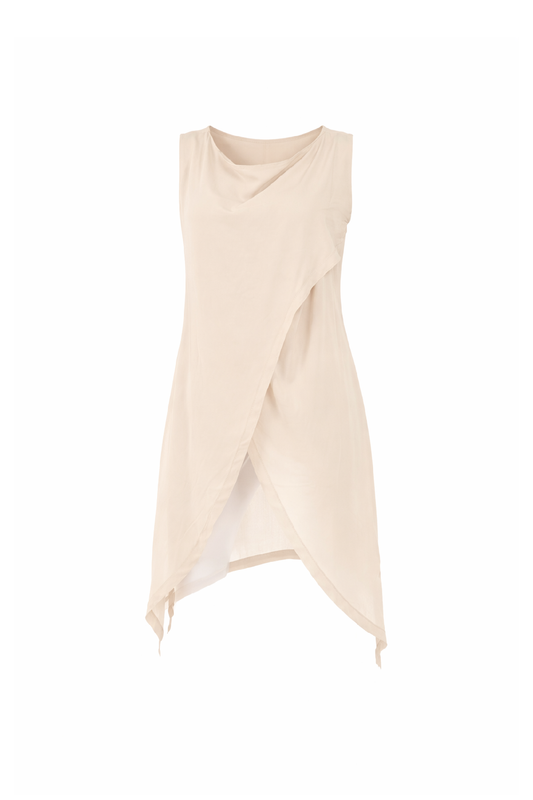 Sleeveless Crossover Tunic